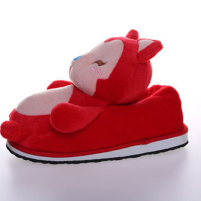 30 ซม. สีชมพู Red Fox Plush Soft รองเท้าแตะการ์ตูน Plush Home Decor
