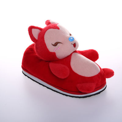30 ซม. สีชมพู Red Fox Plush Soft รองเท้าแตะการ์ตูน Plush Home Decor