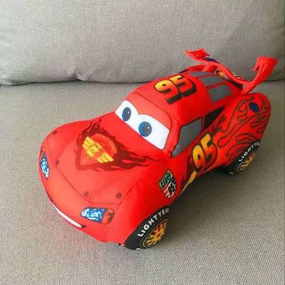 การ์ตูนที่กำหนดเอง 25 ซม. ตุ๊กตารถสีแดง Mcqueen Car Toy พิมพ์โลโก้