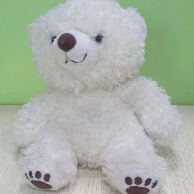 ตุ๊กตาหมีสีขาวตัวเล็กขนาด 18 * 15 ซม. ซักได้