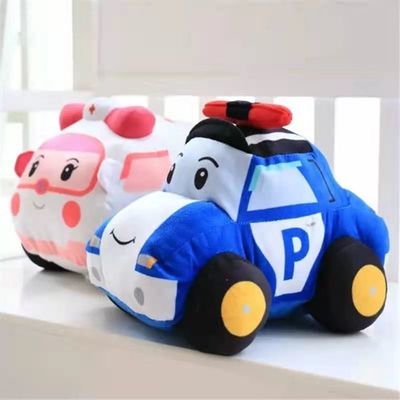 25 ซม. เป็นมิตรกับสิ่งแวดล้อม Cotton Polly Ambulance Plush Police Car Boy Gift