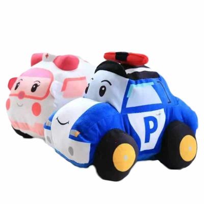 25 ซม. เป็นมิตรกับสิ่งแวดล้อม Cotton Polly Ambulance Plush Police Car Boy Gift