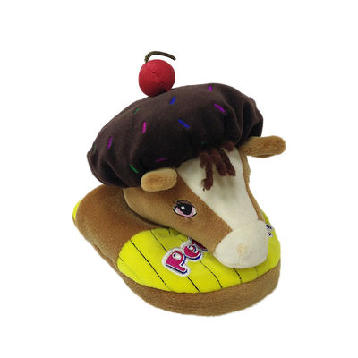Yellow Dairy Cow Soft Plush ตุ๊กตาสัตว์การสร้างแบบจำลอง Plush Flip Flop
