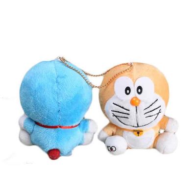 ปลอดภัยไร้กลิ่น Dingdang Cat Plush Keychain Pp Cotton ตุ๊กตาพวงกุญแจแมว