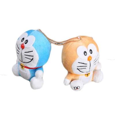 ปลอดภัยไร้กลิ่น Dingdang Cat Plush Keychain Pp Cotton ตุ๊กตาพวงกุญแจแมว