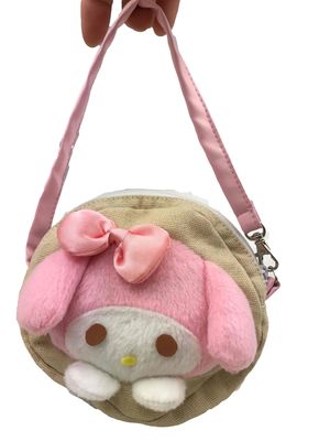 Circular Mini แฟชั่นกระต่ายน่ารัก Plush Zero กระเป๋าสตางค์ Plush Home Decor