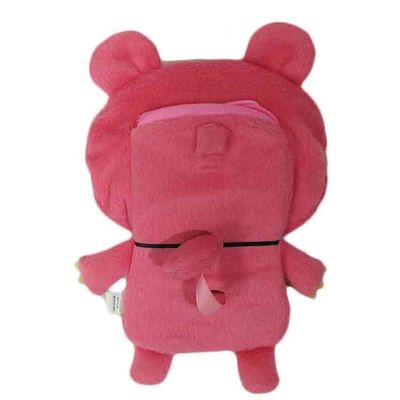 หมีน้อยสีแดงตุ๊กตาสัตว์ที่ใส่บัตรของขวัญผู้ถือบัตรตุ๊กตาอุปกรณ์เสริมของเล่นนุ่ม