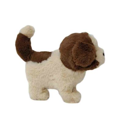20CM Soft Plush Little Flower Dog Plush ของเล่น A เดินเห่าและพยักหน้าไฟฟ้า Dog