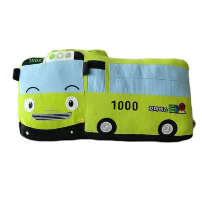เด็กชาย 30 ซม. สีแดงหรือสีเขียวรถโรงเรียนตุ๊กตาของเล่นเด็กรถของเล่นตุ๊กตา