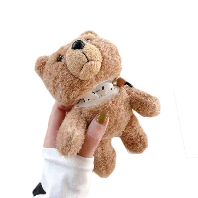 ตุ๊กตาหมีตุ๊กตาหมี Apple Wireless Headset เคสป้องกัน Plush