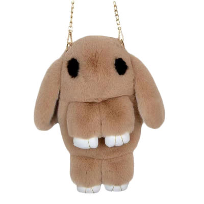 กระเป๋าเป้สะพายหลังกระต่ายสีน้ำตาลอ่อนสะพาย Rex Rabbit Bunny Plush Bag