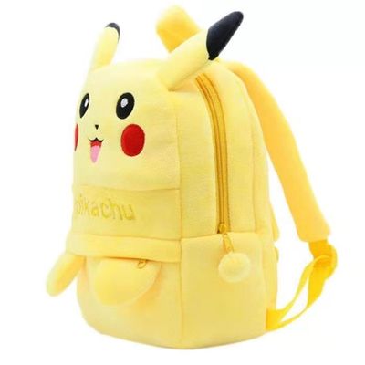 กระเป๋าเป้โรงเรียนอนุบาล Pokemon Plush ขนาด 25 ซม. * 30 ซม. 3-6 ปีกระเป๋าตุ๊กตาแบบกำหนดเอง