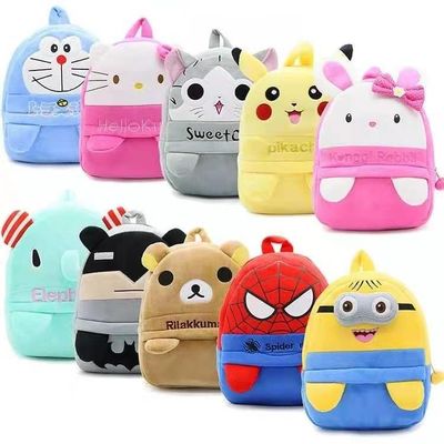 กระเป๋าเป้โรงเรียนอนุบาล Pokemon Plush ขนาด 25 ซม. * 30 ซม. 3-6 ปีกระเป๋าตุ๊กตาแบบกำหนดเอง