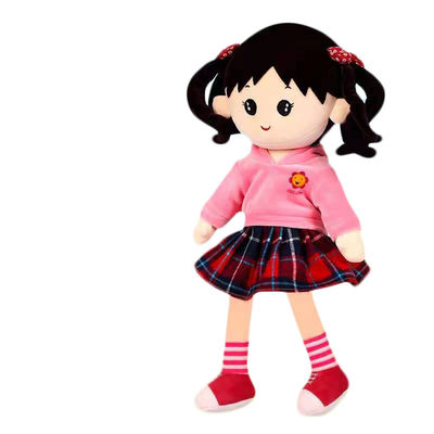 65 ซม. สีชมพูตุ๊กตาสาวน้อยตุ๊กตาของขวัญวันเกิดตุ๊กตาหมอนนอน