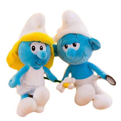 40 ซม. การ์ตูน Smurf ตุ๊กตาสัตว์อะนิเมะตุ๊กตาของเล่น Blue Father Blue Sister