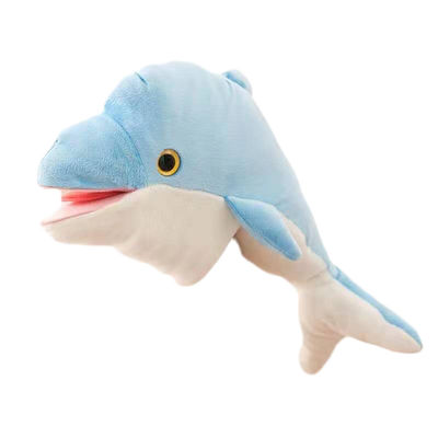 ตุ๊กตาหุ่นมือ Dolphin ของเล่นตุ๊กตาเปิดปากถุงมือสำหรับผู้ปกครองเด็ก