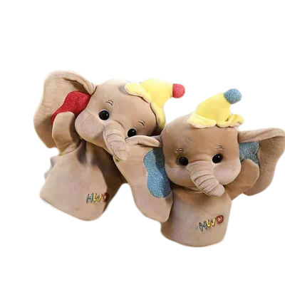 ตุ๊กตาถุงมือช้างตุ๊กตาหุ่นมือตุ๊กตาของเล่นปลอบประโลมลูกน้อยให้นอนหลับ