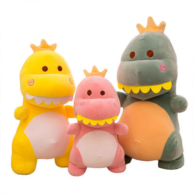 หมอนตุ๊กตาไดโนเสาร์การ์ตูน OEM 25 ซม. พร้อมไส้ผ้าฝ้ายโพรพิลีน
