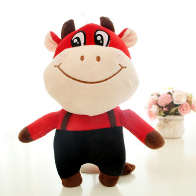 EN71 30 ซม. Skin Friendly บริษัท Zodiac Cow Plush Doll