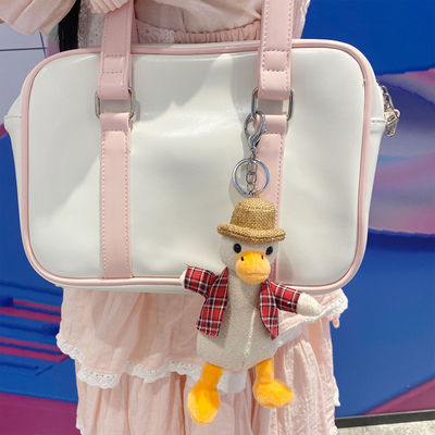 ของเล่นตุ๊กตาพวงกุญแจลูกเป็ดยัดไส้ผ้าฝ้าย PP