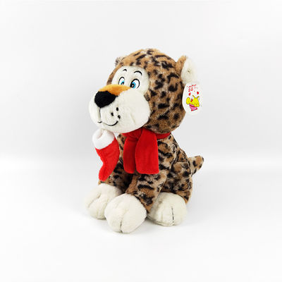 EN71 25 ซม. PP Cotton Filling Jaguar Plush Toy เป็นของขวัญเทศกาล