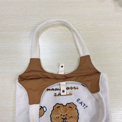 OEM Soft Plush Bear Tote Bag 66x43cm สำหรับนักเรียน