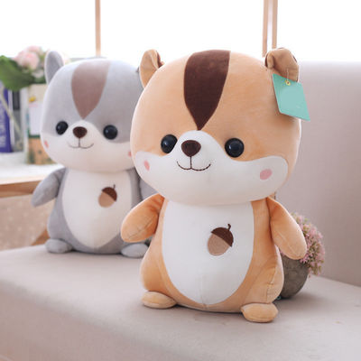 ตุ๊กตากระรอกสำหรับเด็ก OEM 25 ซม. พร้อมผ้าฝ้ายโพลีโพรพีลีน