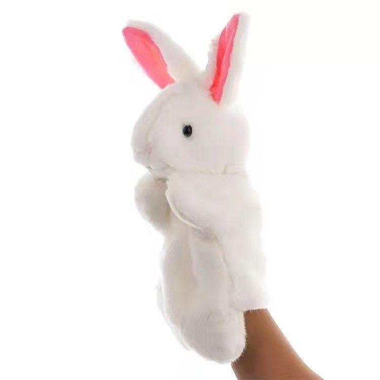 100% PP Cotton Rabbit Puppet Plush Toys Early Education Plush Hand Puppet