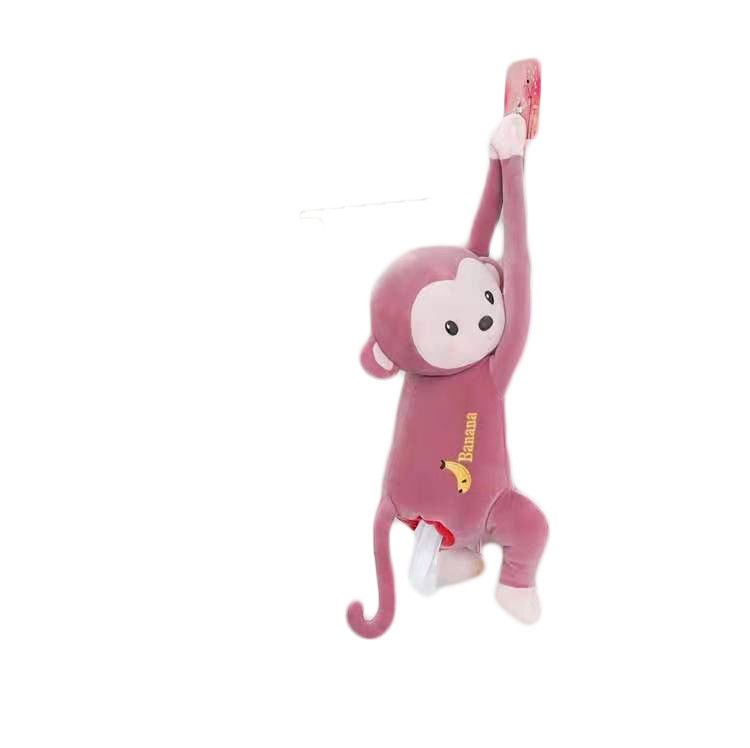 น่ารักแขวนตุ๊กตาลิงกล่องตั้งรถภายในตกแต่งบ้านตุ๊กตา