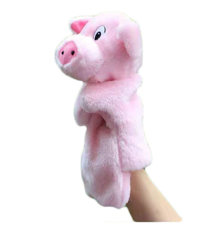 25 ซม. * 15 ซม. ตุ๊กตาหมูสีชมพูของเล่นตุ๊กตาเรื่องราวสำหรับครอบครัวผู้ปกครองเด็ก